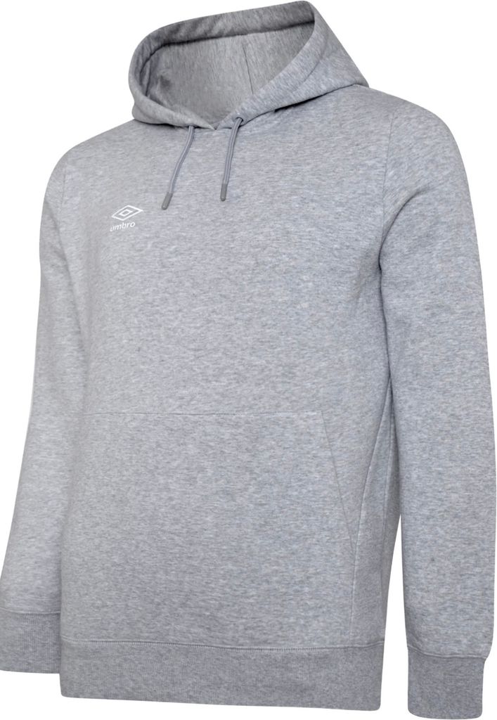 Umbro - "Club Leisure" Kapuzenpullover für Herren UO288 (L) (Grau meliert/Weiß)