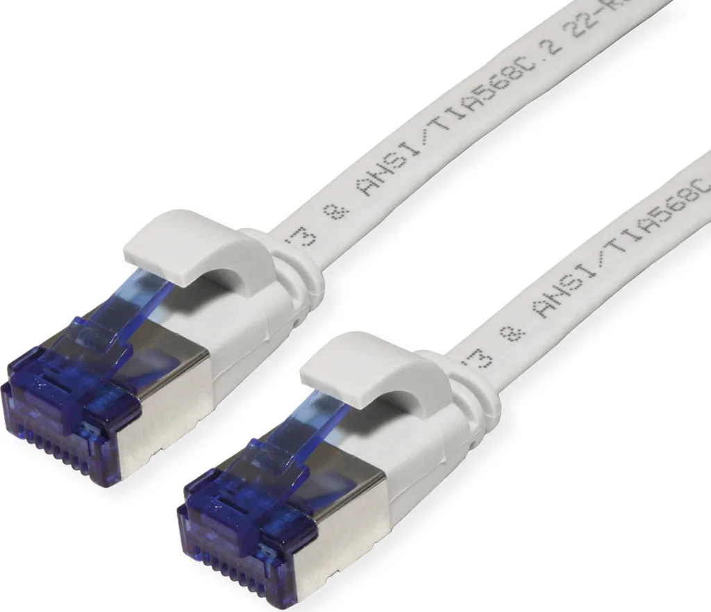 Cavo Ethernet Grigio VALUE Cat.6A Piatto 0.5m | Design Minimalista