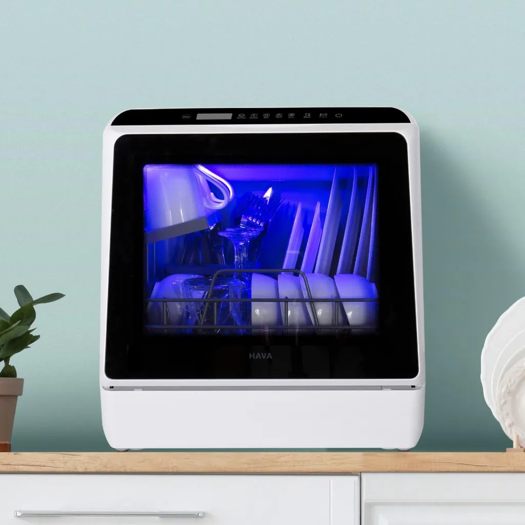 HAVA Mini Lave-Vaisselle 5L Compact Blanc - 6 Programmes de Lavage - 2