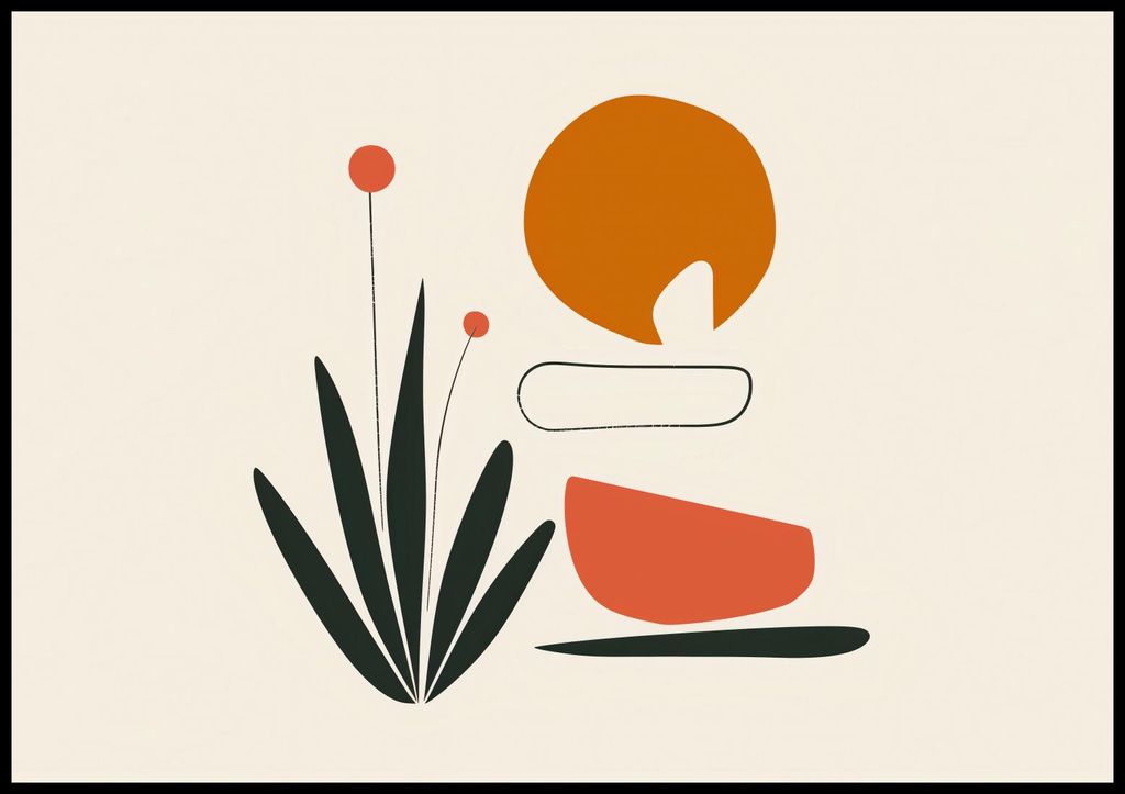 Plakat 100x70cm Abstraktes Zen
