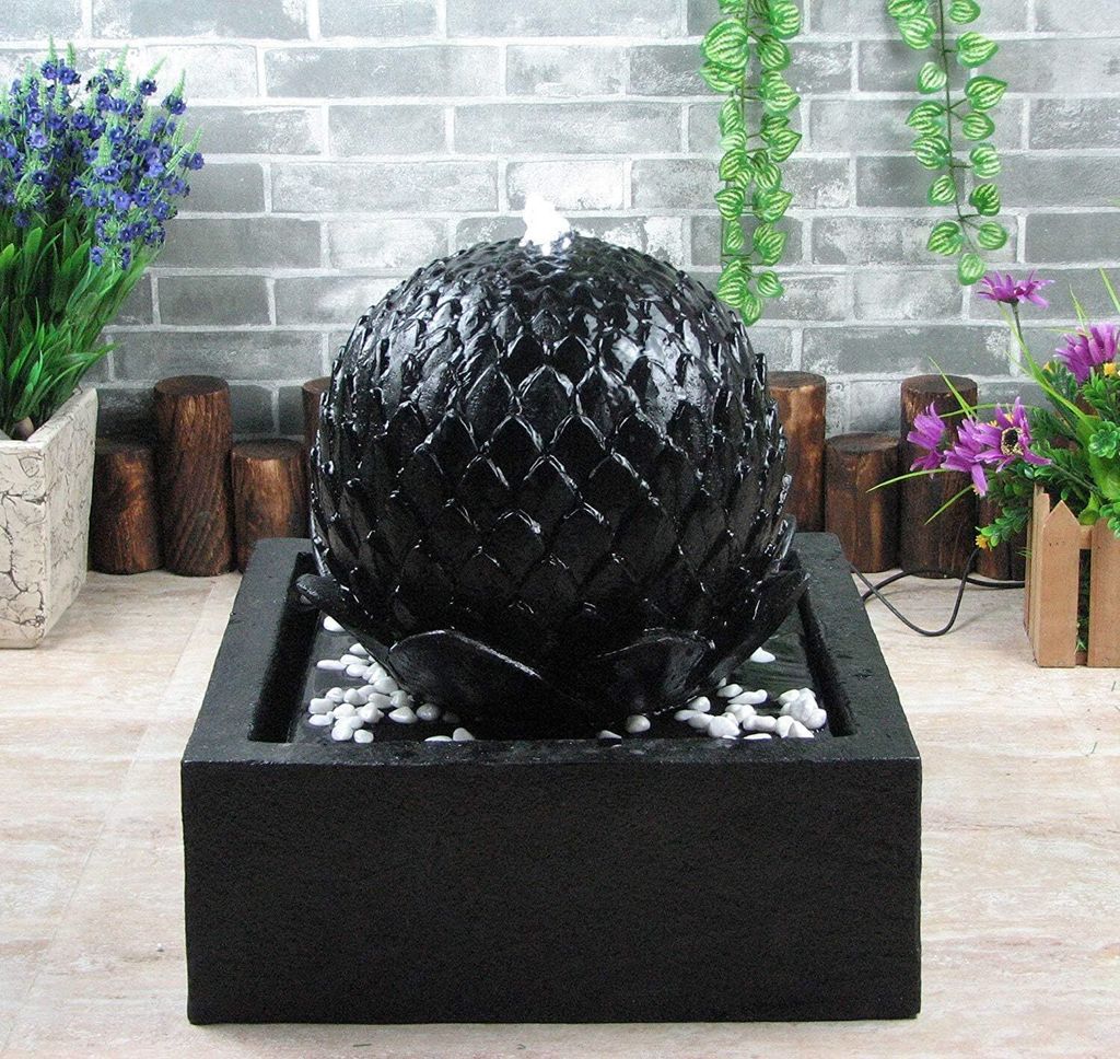 Solarbrunnen "Lotus" Solarspringbrunnen Gartenbrunnen Produktbild 