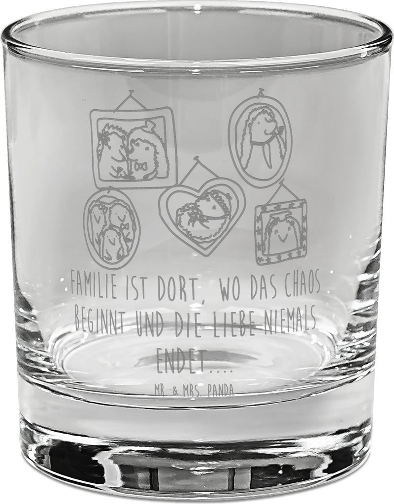 Mr. & Mrs. Panda Cocktailglas Igel Familie - Transparent - Geschenk, Tumbler, Glas, gravur, Trinkglas, Mama, Bilder, Bruder, für Gin