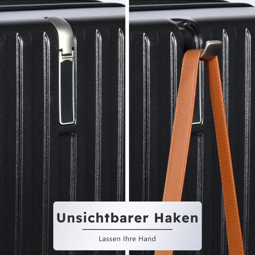 Valise rigide 55cm polycarbonate 41L noir : Ultra-légère et maniable