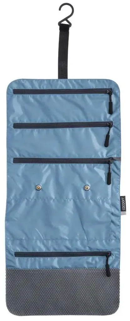 Petite trousse de toilette suspendue bleue 24x17cm pour salle de bain