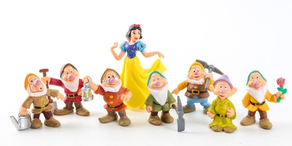 8 Stück Prinzessin Schneewittchen Sieben Zwerge Figuren Figur Kuchen Spielzeug