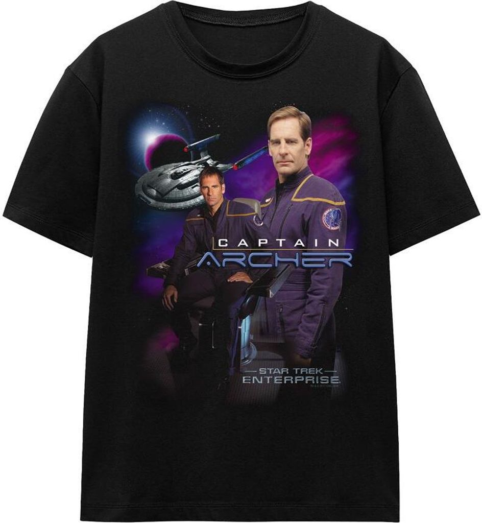 Star Trek - T-Shirt für Herren/Damen Uni TV16080 (XL) (Schwarz)