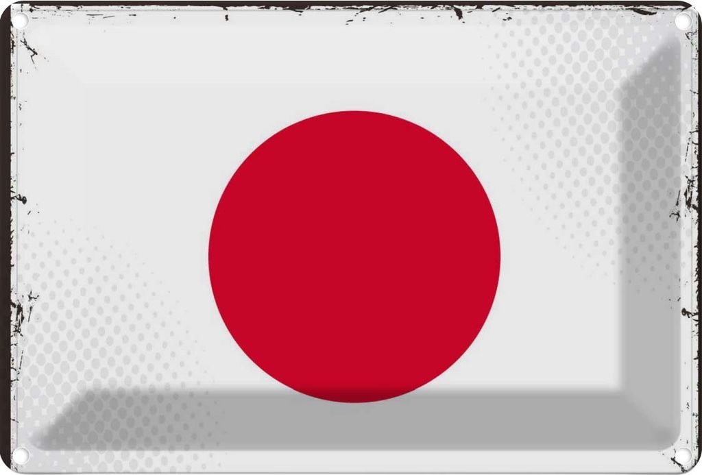 vianmo Blechschild 20x30 cm Japans Japan Flagge Fahne Wappen