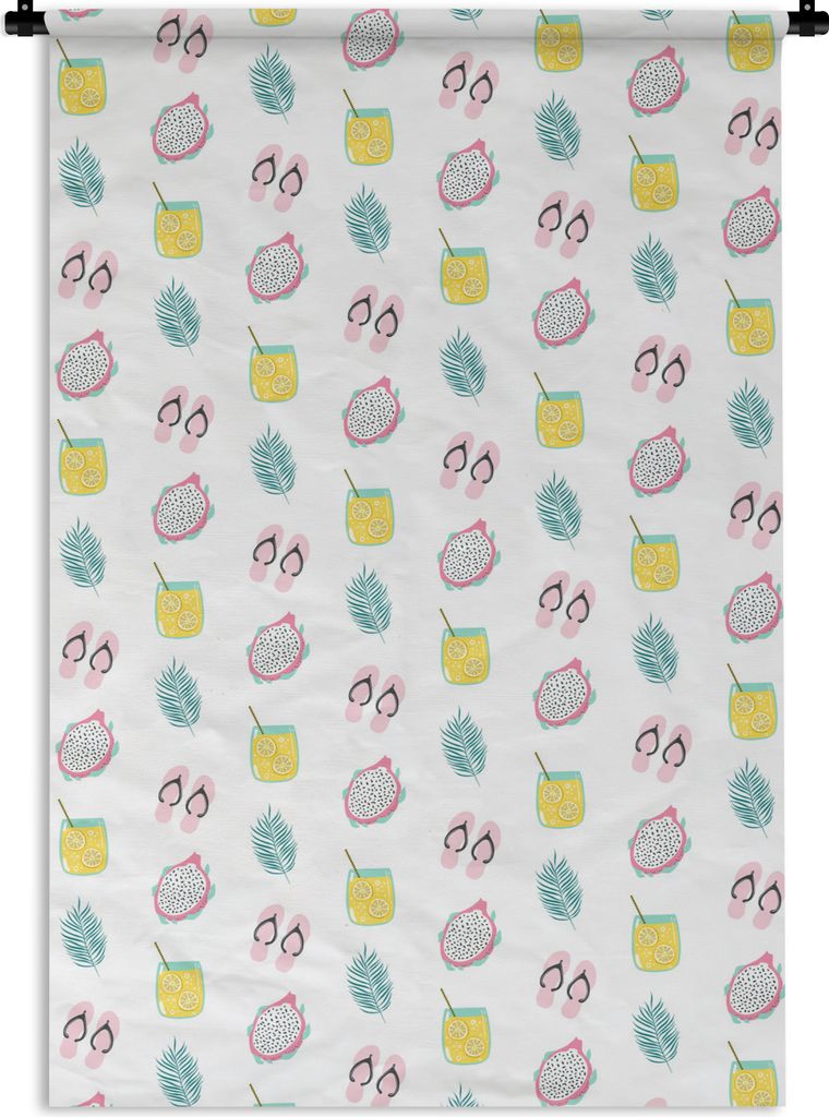 MuchoWow® Wandteppich Wandbehang Sommer - Pastell - Muster Produktbild 