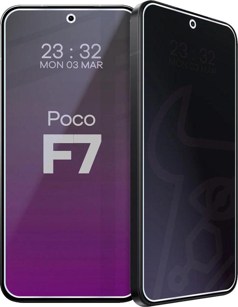 Hybridglas mit Privatschutzfilter für Xiaomi POCO F7, Bizon Glass Mule Shadow, Matt