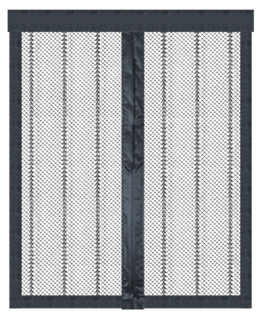 INF Magnetische Mückenschutz Tür für Hundehütte aus Polyester 60x43cm