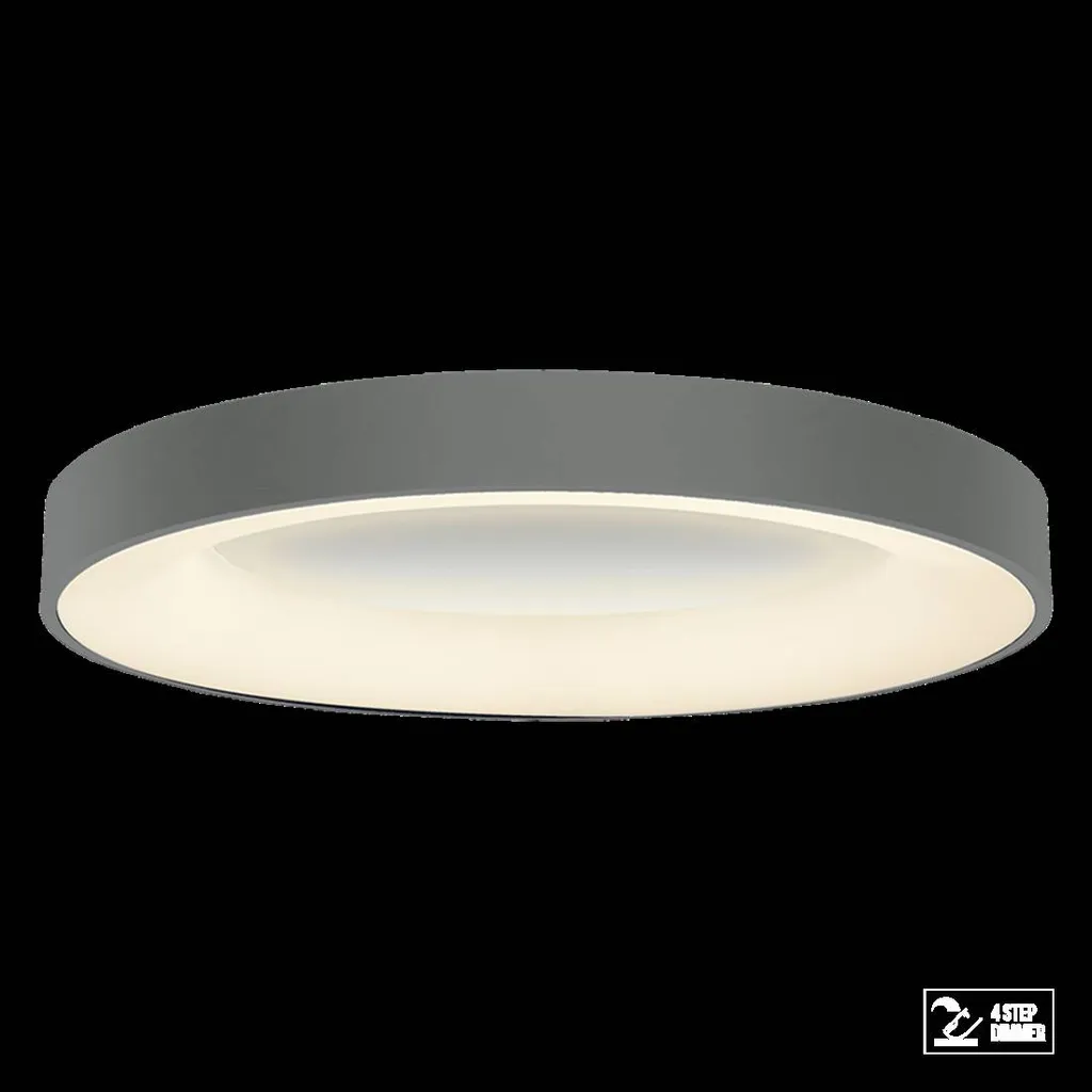 Luminaire LED 80W Intensité Variable GENTIS Gris Ø80cm Blanc Neutre 4000K