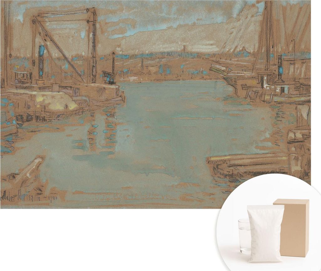 Fototapete - Wandbilder für Wohnzimmer - 104x70 cm - Dekorative Wandfolie - Modernes Design für Wanddekoration - Tapeten für Innenräume - Hafen...