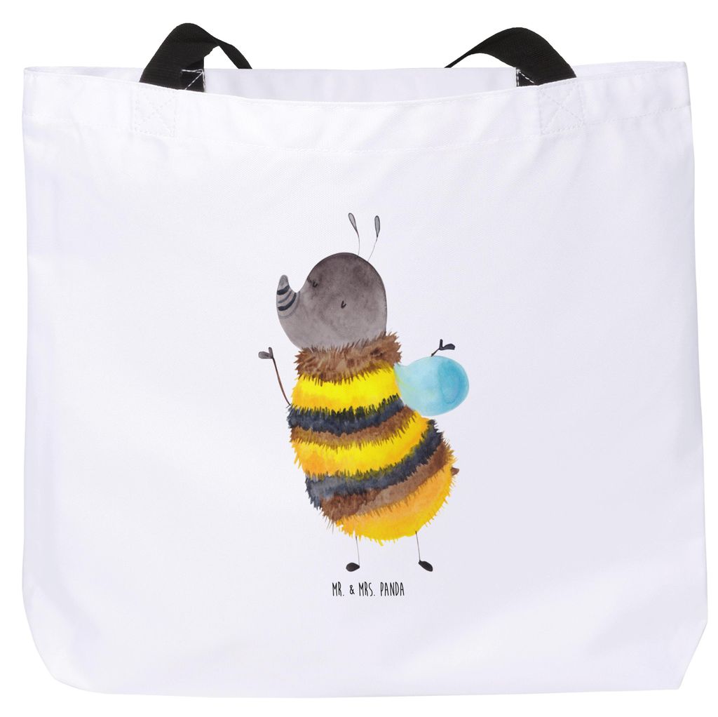 Mr. & Mrs. Panda Reisetasche Hummel flauschig - Weiß - Geschenk, Einkaufstasche, Blume, Lustige Sprüche, Tasche, Biene, Laptoptasche, Natur, Tote...