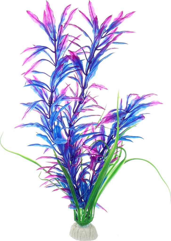 1 Stück Aquarium Kunststoff Pflanzen Künstliche Wasserpflanze für Aquarium Landschaft Dekoration Lila,10.24"