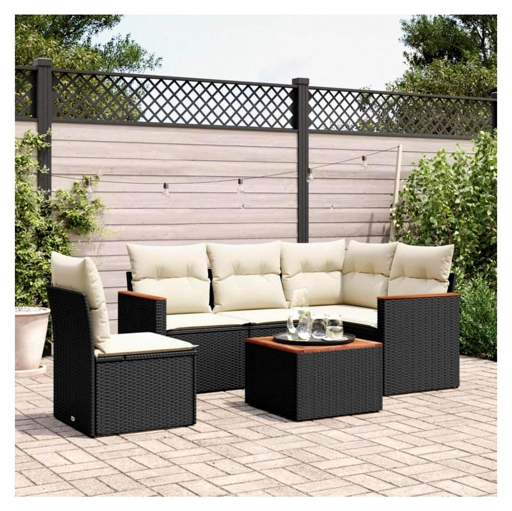 Ecklounge für den Balkon mit Stauraum, Gartenlounge, Rattan Sofa, Outdoor Sitzecke, Balkonmöbel