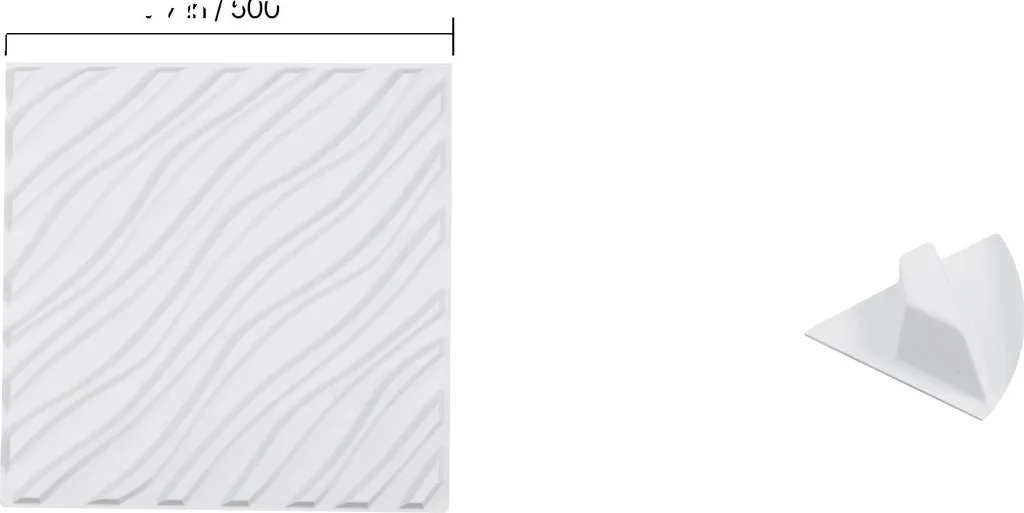 Panneaux 3D PVC 50x50 cm - Solution anti-imperfections pour murs et plafonds