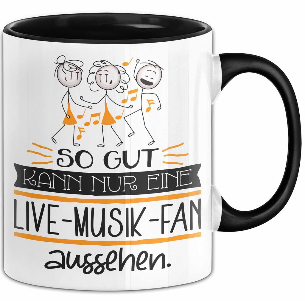 Live-Musik-Fan Geschenk Tasse So Gut Kann Nur Eine Live-Musik-Fan Aussehen Geschenkidee Geburtstag Weihnachten Lustig (Schwarz)