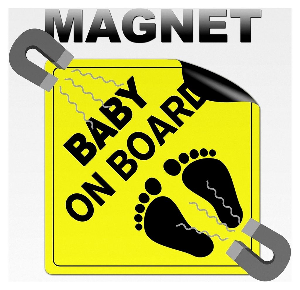 Baby an Bord Magnetschild 10x10cm