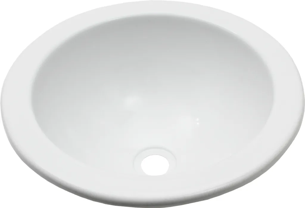 Cuvette lavabo gain de place Ø 360 mm pour rénovation caravane et bateau