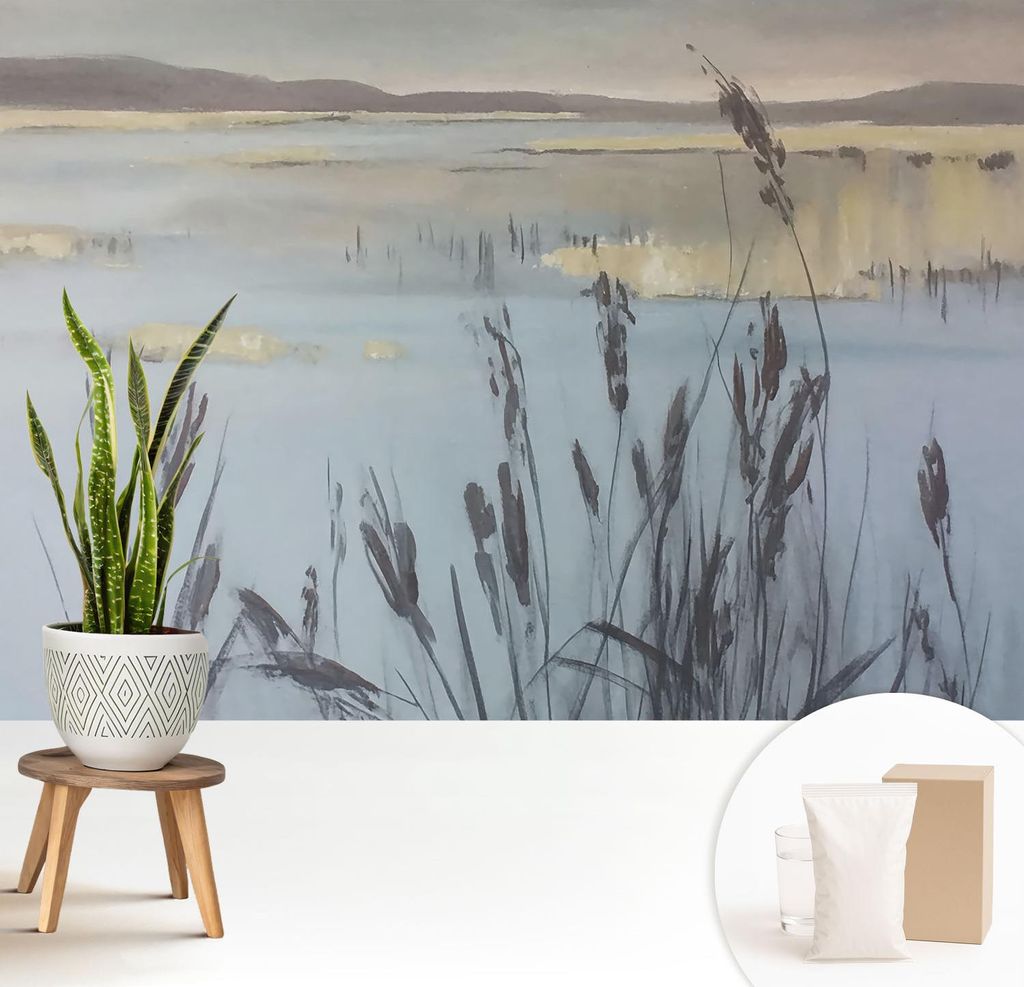 Fototapete - 208x146 cm - Tapete - Wandtapete - Wandbilder - Dekofolie - Tapete Folie - Wand - Dekoration - Wohnzimmer - Ein ruhiger See