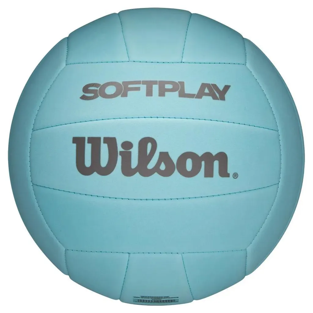 Ballon de volley Wilson Soft Play bleu rembourré - Texture Soft Touch