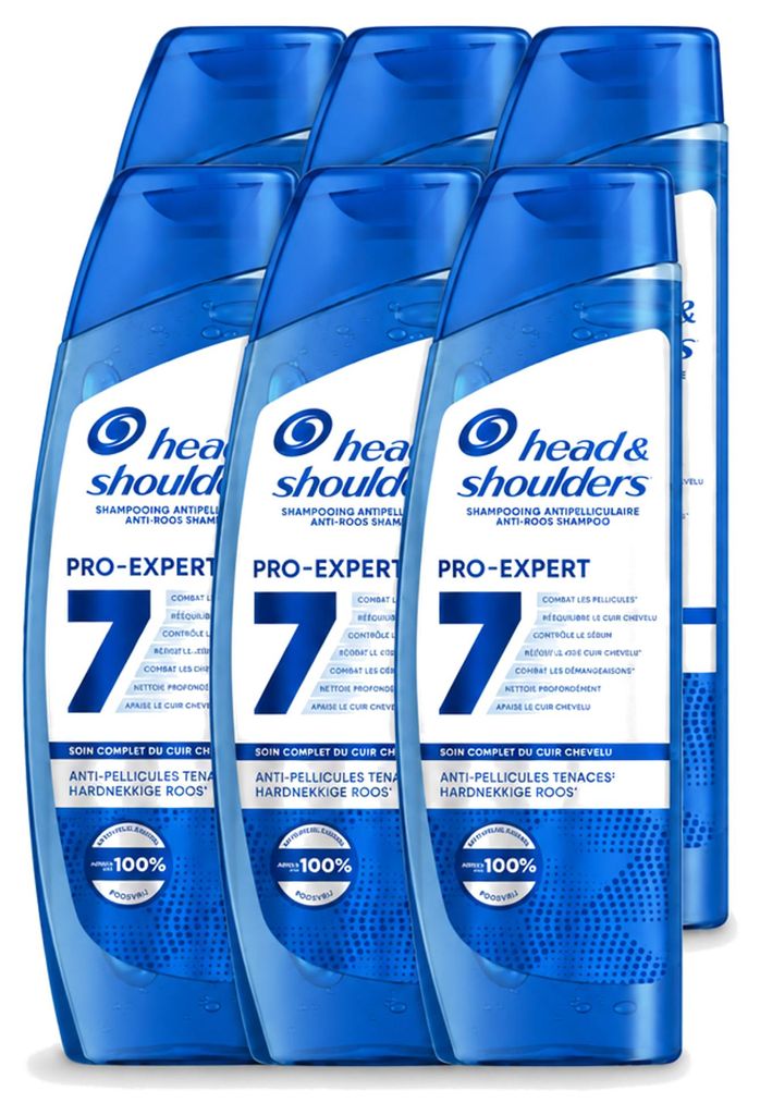 6 x Head & Shoulders Pro-Expert 7 Anti-roos shampoo - 250 Productafbeelding 