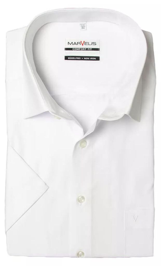 Marvelis - Comfort Fit - Herren 1/2 Arm - Hemd, (797312), Größe:42, Farbe:Weiß (00)