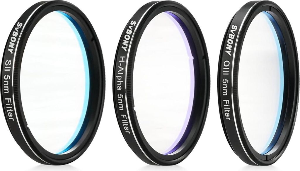 Filtres UNB SII - H-Alpha - OIII (SHO) 3,5 / 4 nm Baader carré 50x50mm