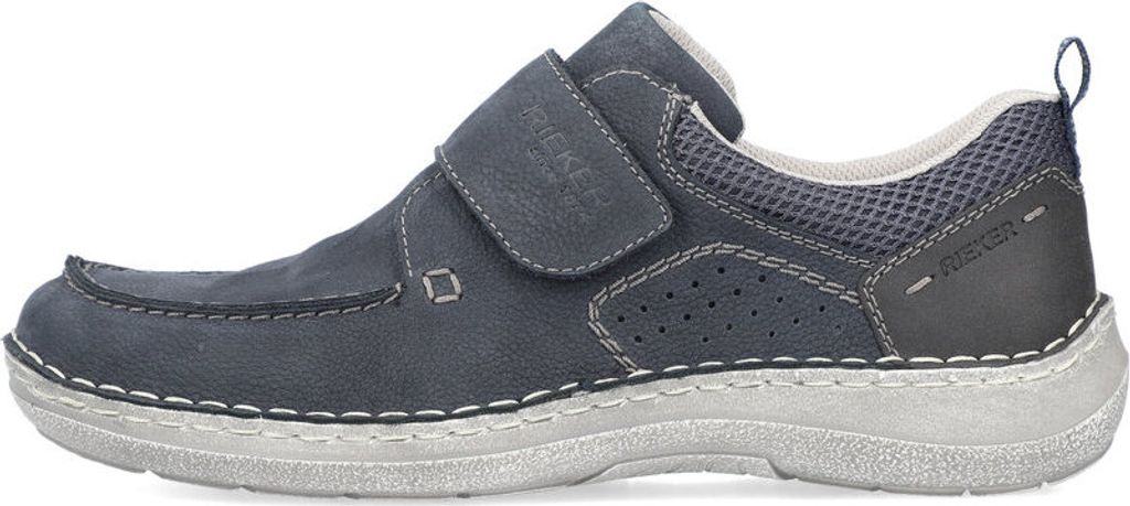Rieker Slipper - Blau Veloursleder Größe: 41 Normal Produktbild 1