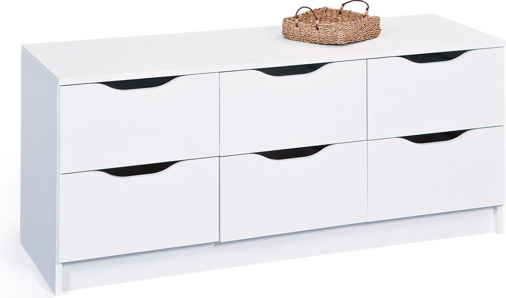 Inter Link Kommode WESTPHALEN 6-B Weiß Produktbild 2