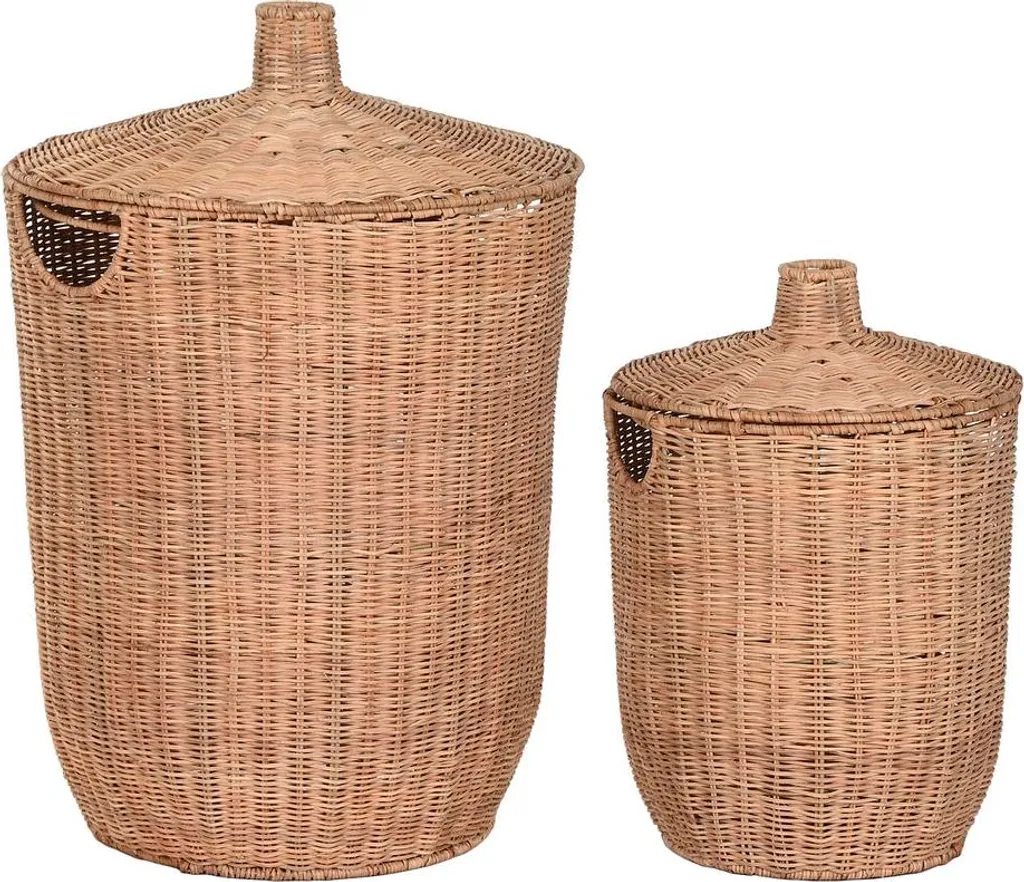 Lot de 2 Boîtes de Rangement Métal Tropical pour Déco Maison Naturelle