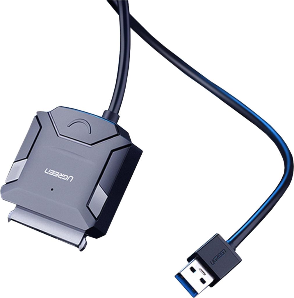 A Ugreen SATA to USB 3.0 adapter for HDD/SSD.