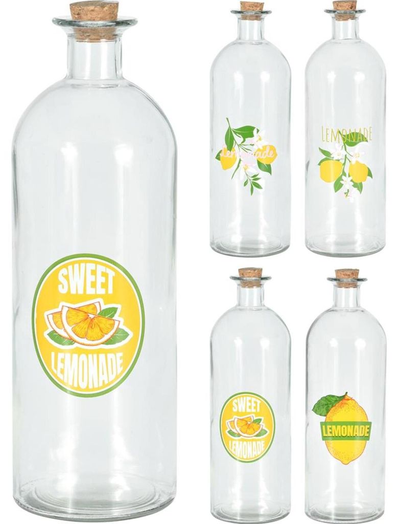 Hervorragende Haushaltsglasflasche mit Korkverschluss, 1 l
