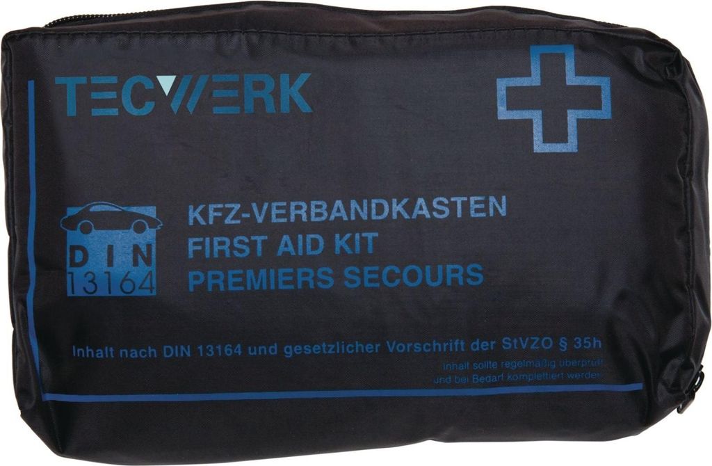Tecwerk KFZ Verbandtasche ultraTRAFFIC BAG B150xH70xT240ca.mm schwarz - 1 Stk.