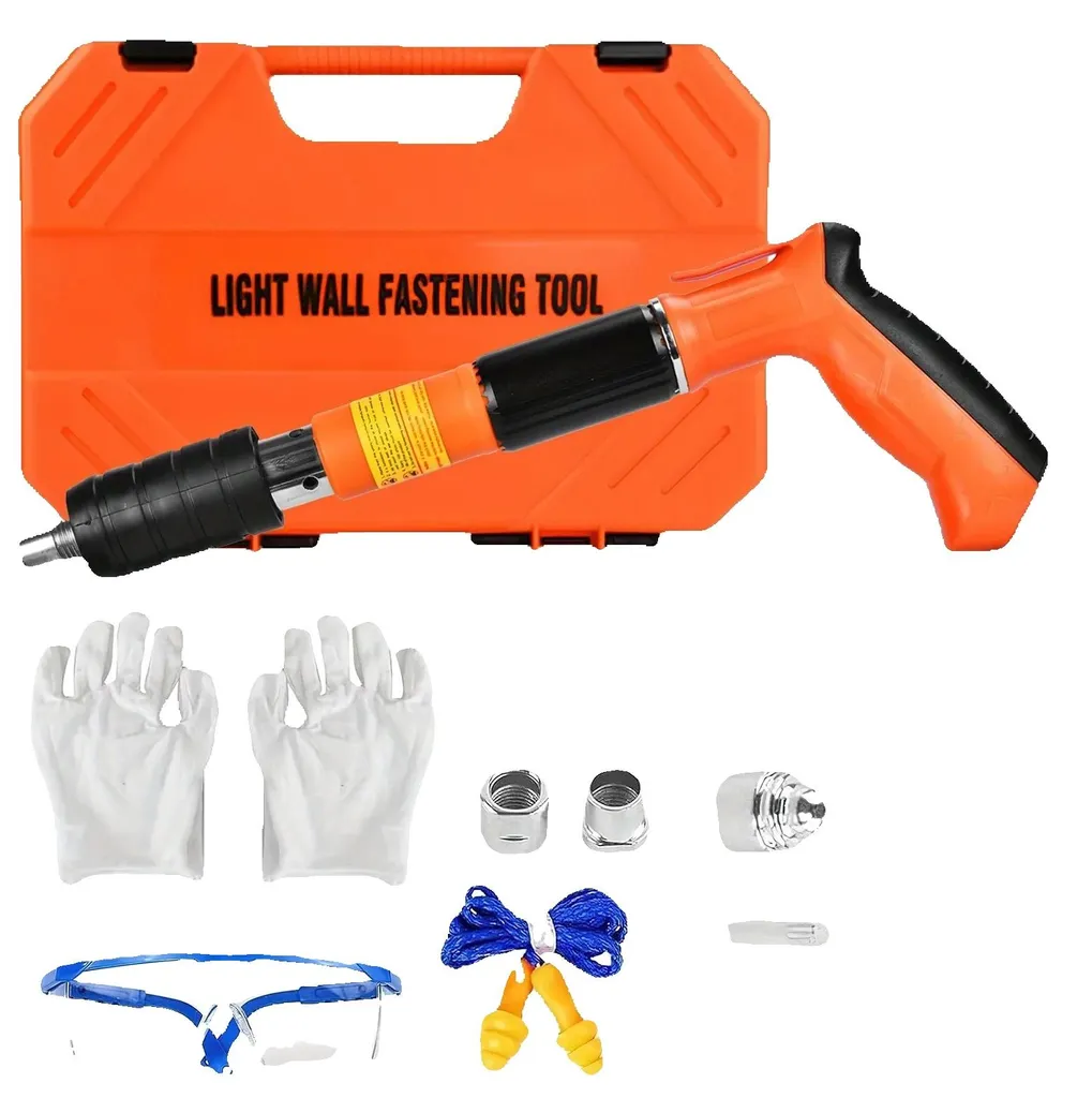 Fixation béton rapide sans perçage - Cloueur manuel kit orange complet