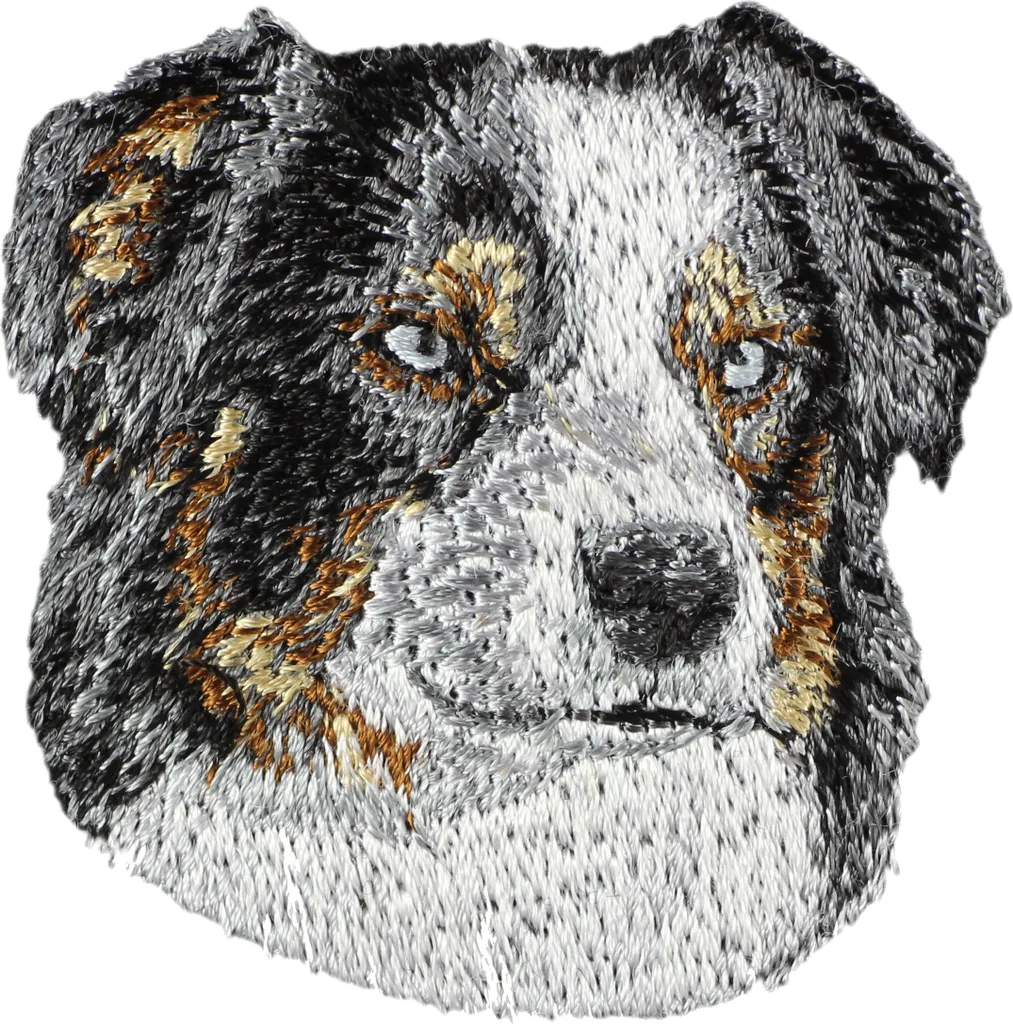 Patch Ricamata Pastore Australiano Art-Dog | Decorazione Zaino Design - 1