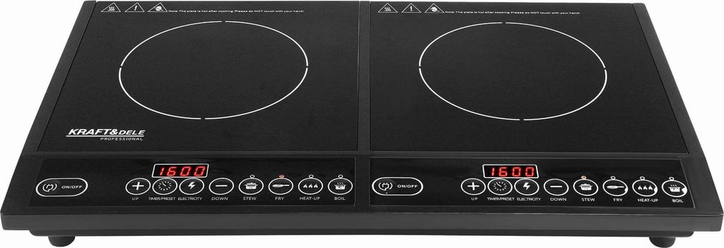 Double Plaque de cuisson électrique à induction 2000W Image du produit 