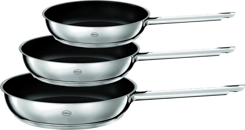 Rösle Pureelements 132124 Bratpfannen-Set 3-tlg. Ø 20 / 24 / 28 cm mit Antihaftversiegelung
