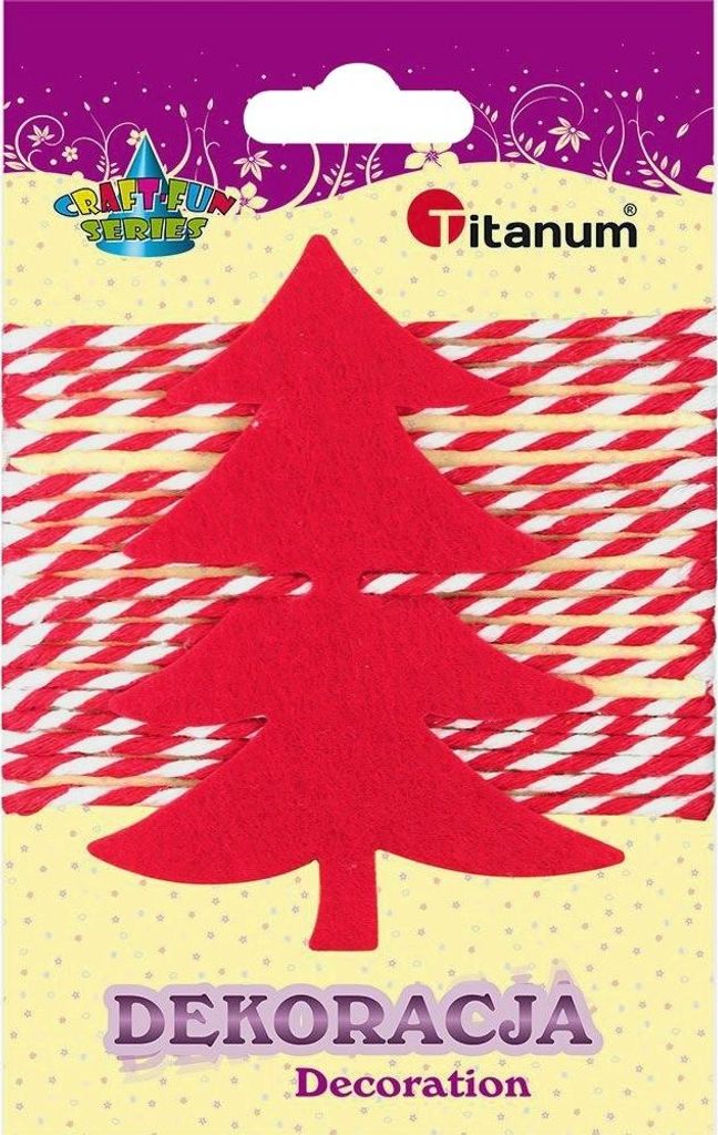 Weihnachtsbaumschmuck aus Filz + Schnur Titanum