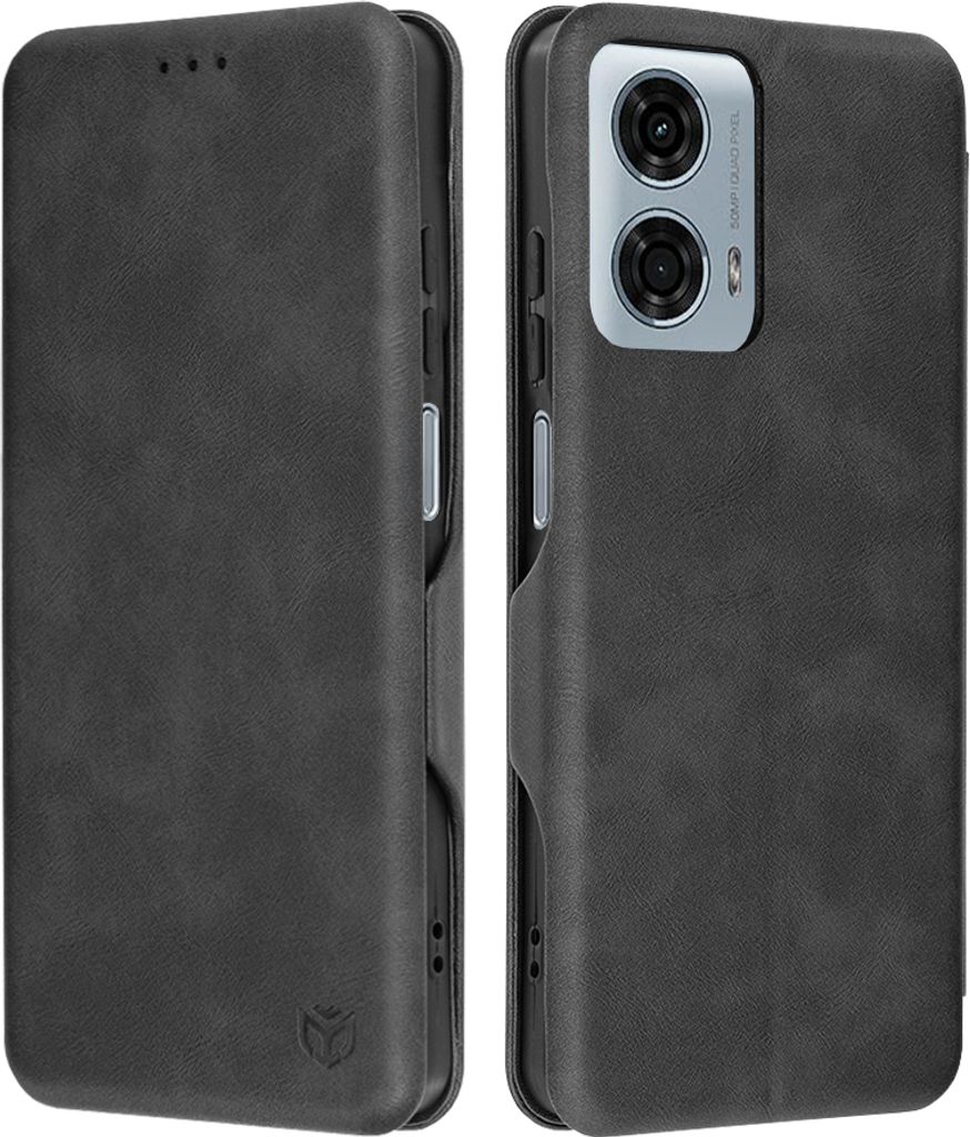 Techsuit Safe+ Book Wallet Klapphülle für Motorola Moto G24 Power - Schwarz