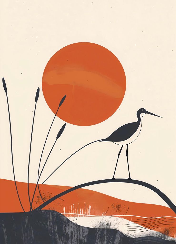 Plakat 13x18cm Wärme der Sonnenuntergänge