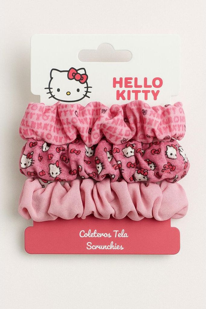 Hello Kitty Scrunchie Haargummi-Set 3 Stk. Produktbild 