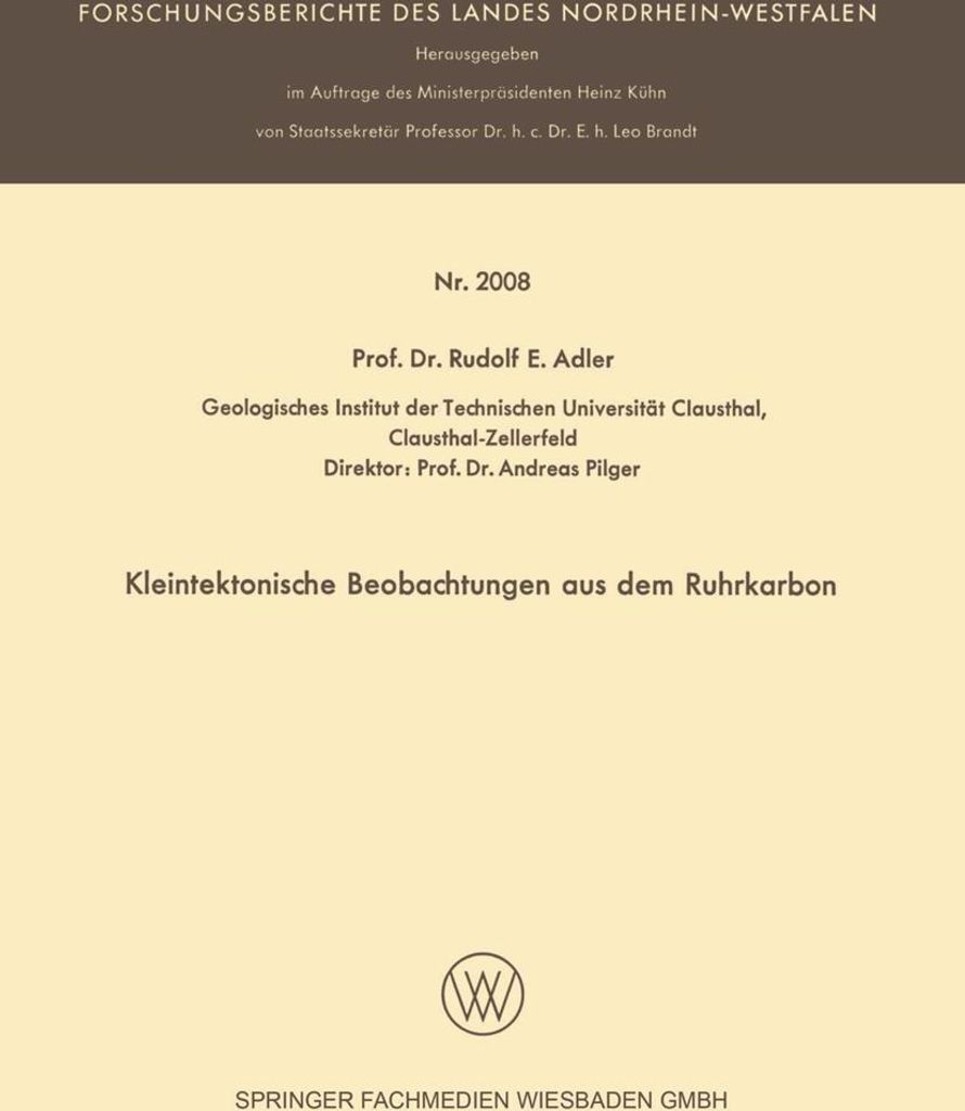 Kleintektonische Beobachtungen aus dem Ruhrkarbon