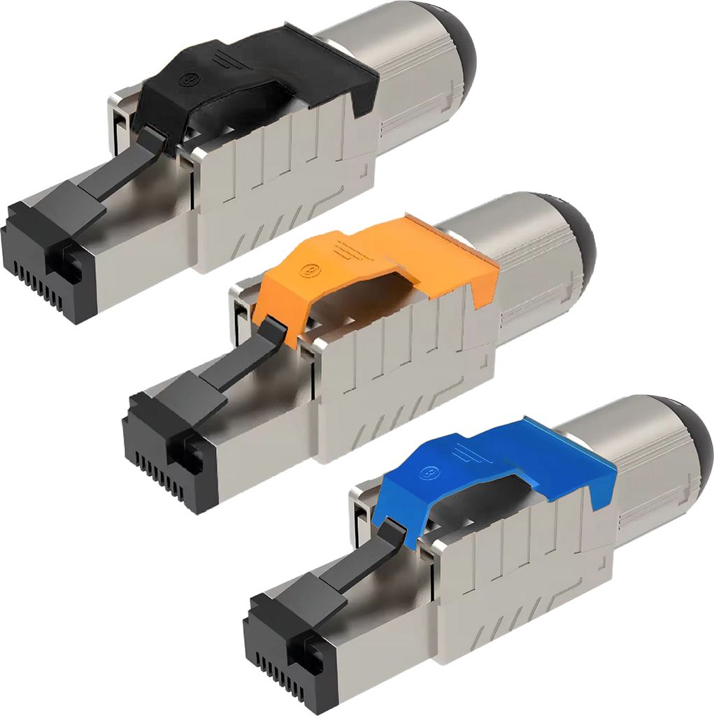 Netzwerk Stecker RJ45 CAT8 CAT8.1 Netzwerk Montage Werkzeuglos NetzwerksteckerStückzahl:6 Stück;Auswahl:Stecker CAT8 Schwarz