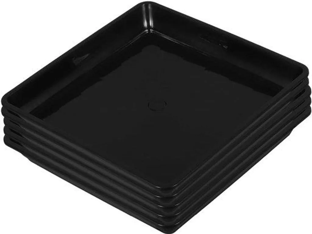 Sous-verres robustes pour plantes 18x18 cm avec rebords anti-débordement