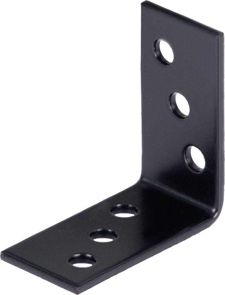 Alberts Winkelverbinder ( Set 100 Stück) - schwarz - kunststoffbeschichtet - 40 x 40 x 20 mm