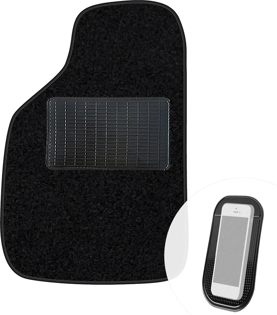 moto-MOLTICO tappetino conducente auto velours lato conducente tappetini auto nero tappetino conducente 1 pezzo adatto per Suzuki Swift I 1994-2004