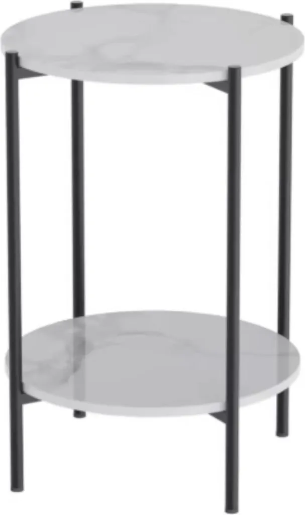 Table d'appoint massive Mira 40 cm noir - Finition Emerald Look chic