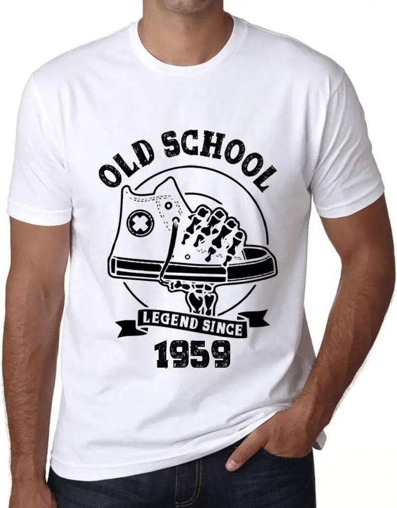 Herren Grafik T-Shirt Eine Legende der alten Schule seit 1959 – Old School Legend Since 1959 – Geschenk 65. Geburtstag Jahrestag 65 Jahre Jubil...