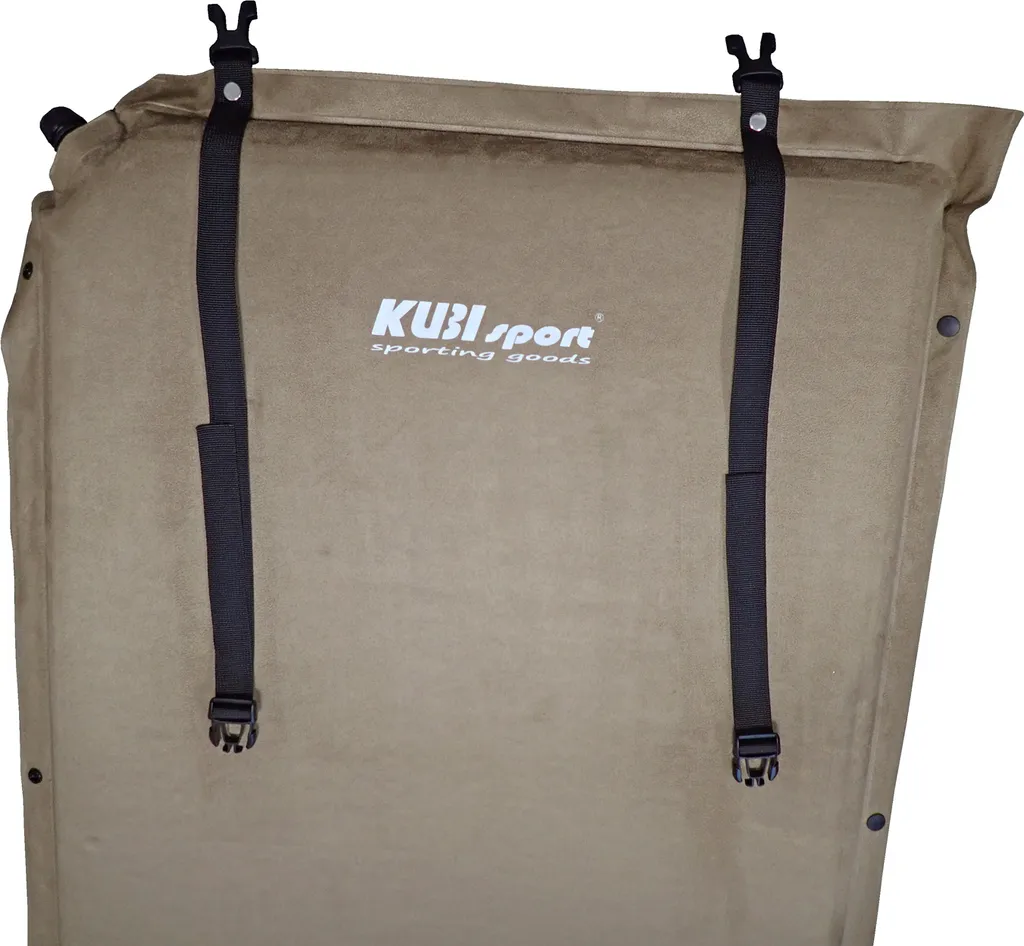 Lit d'appoint autogonflant microfibre pour camping et invités - 190x65cm